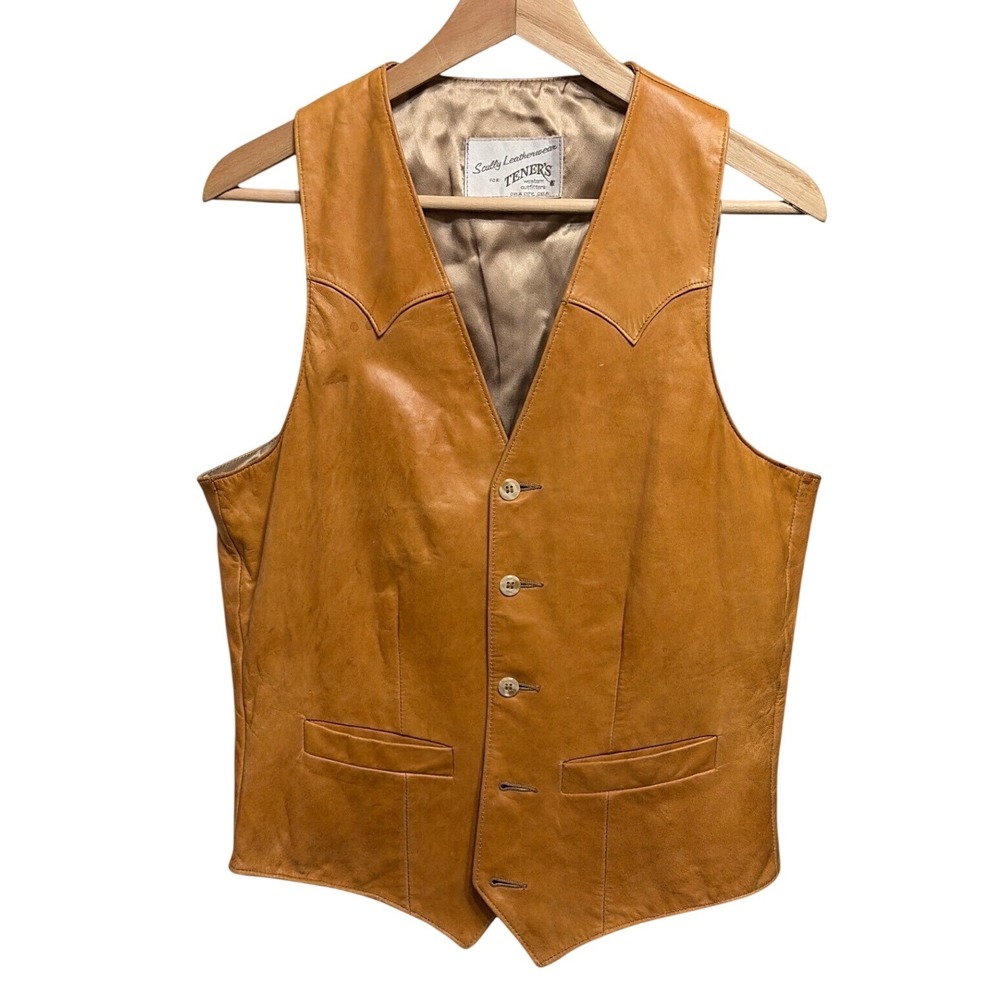 VTG Scully's for Teners Western Outfitters Lambskin Vest Mens 38 Rodeo Real Men